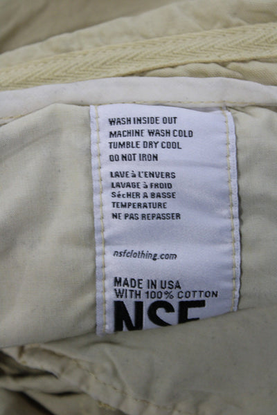 NSF Womens Ankle Paint Splatter Cotton Pants Button Closure Size 27