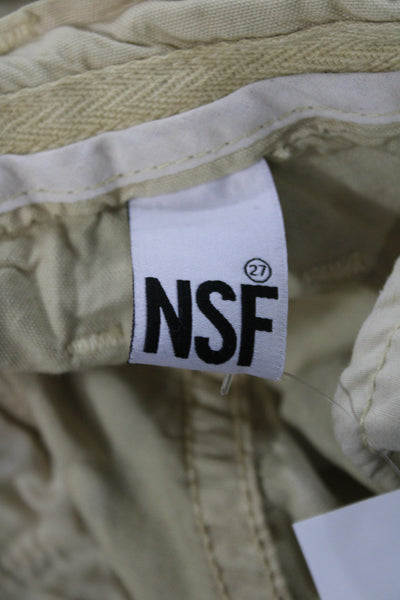 NSF Womens Ankle Paint Splatter Cotton Pants Button Closure Size 27