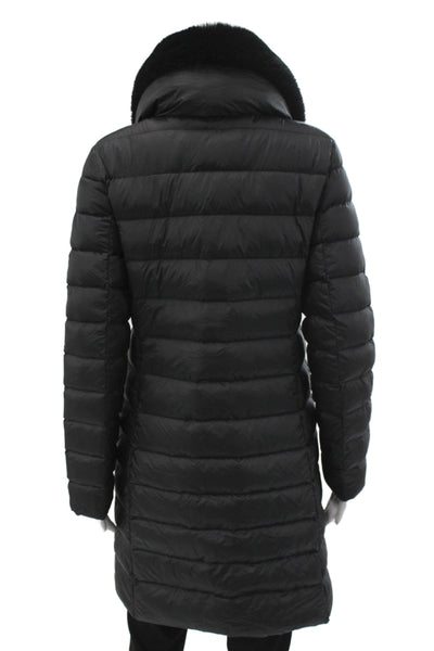 Michael Michael Kors Womens Puffer Jacket Black Nylon Zip Long Sleeve Size XS