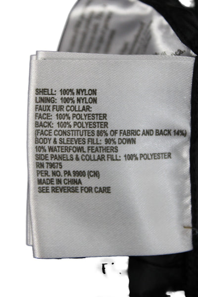 Michael Michael Kors Womens Puffer Jacket Black Nylon Zip Long Sleeve Size XS