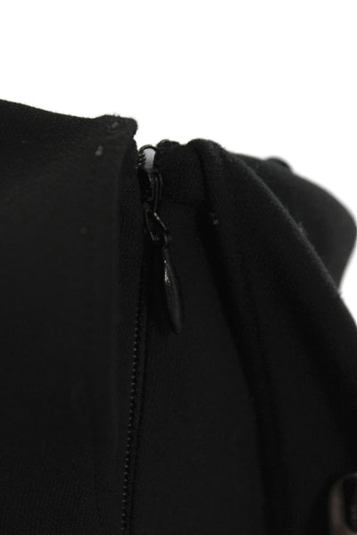 Likely Womens Bodycon Dress Black Off Shoulder Mini Sleeveless Zip Size 0