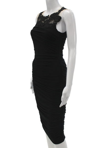Bailey 44 Womens Bodycon Black Dress Sleeveless Round Neck Rayon Size S