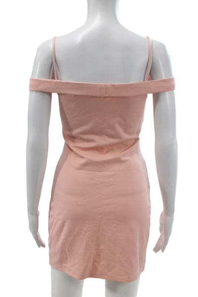 Lovers + Friends Womens Off Shoulder Bodycon Mini Dress Pink Size S
