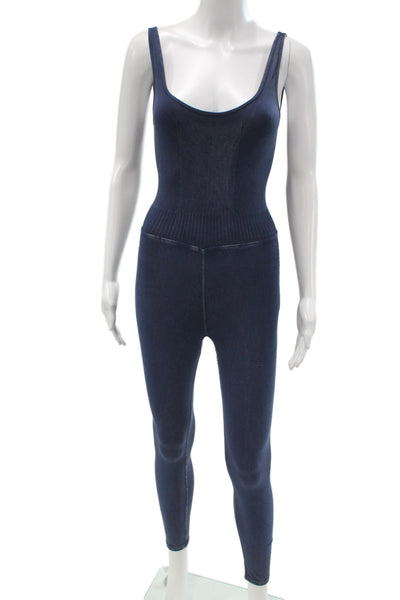 FP Movement Women Unitard Blue Sleeveless Scoop Neck Nylon Size S