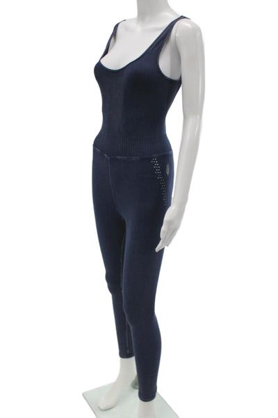 FP Movement Women Unitard Blue Sleeveless Scoop Neck Nylon Size S