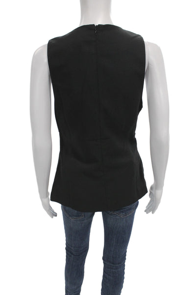 MPC Womens Sleeveless V Neck Shirt Black 100% Polyester Size S