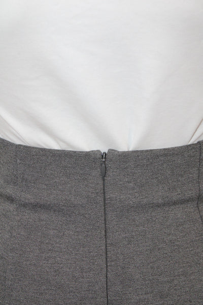 Donna Karan Womens Straight Pencil Skirt Gray Viscose Knee Length Zip Size 2