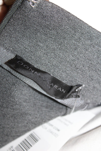 Donna Karan Womens Straight Pencil Skirt Gray Viscose Knee Length Zip Size 2