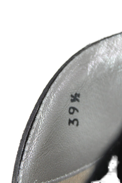 Tods Womens Suede Jeweled Accent D'Orsay Pumps Black Size EUR 39.5