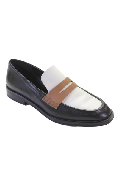 3.1 Phillip Lim Womens Leather Colorblock Loafers Black Size EUR 40