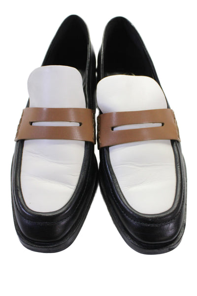 3.1 Phillip Lim Womens Leather Colorblock Loafers Black Size EUR 40