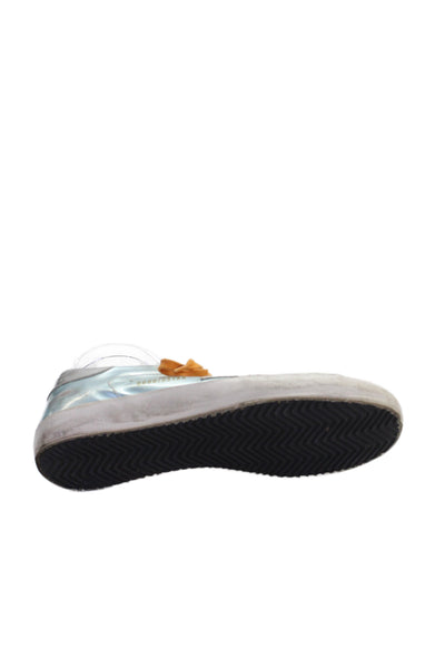 Golden Goose Deluxe Brand Womens Leather Superstar Sneaker Blue Size EUR 40