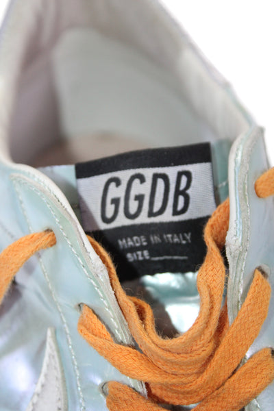Golden Goose Deluxe Brand Womens Leather Superstar Sneaker Blue Size EUR 40