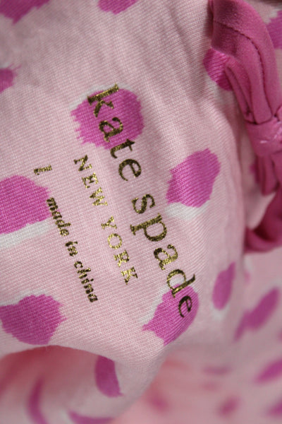 Kate Spade Women's Spotted Dot Two Piece Pajama Set Pink Size L