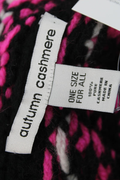 Autumn Cashmere Womens Cashmere Knit Infinity Scarf Black