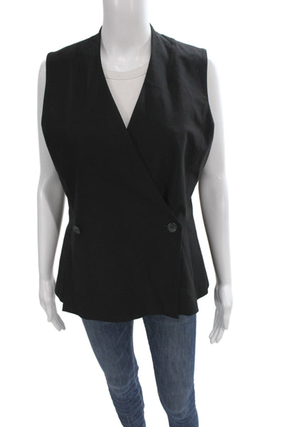 Estelle & Finn Women Black V Neck Suit Vest Business Rayon Size 8