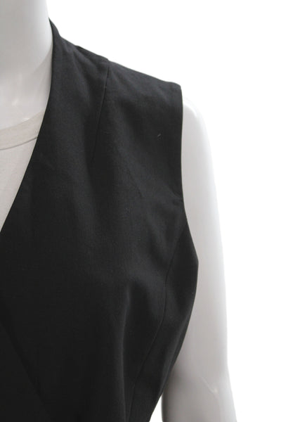 Estelle & Finn Women Black V Neck Suit Vest Business Rayon Size 8