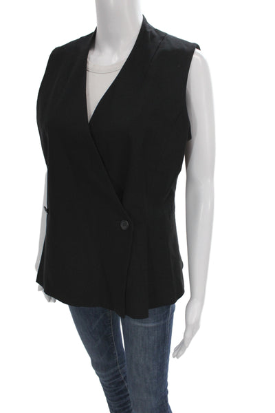 Estelle & Finn Women Black V Neck Suit Vest Business Rayon Size 8