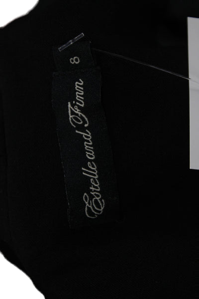 Estelle & Finn Women Black V Neck Suit Vest Business Rayon Size 8