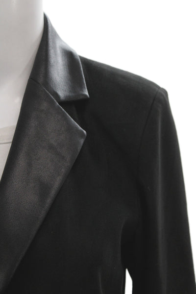 Angel Womens Black Button Front Polyester Jacket Size S