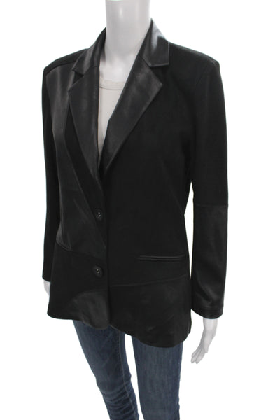 Angel Womens Black Button Front Polyester Jacket Size S