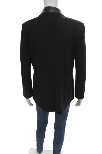 Angel Womens Black Button Front Polyester Jacket Size S