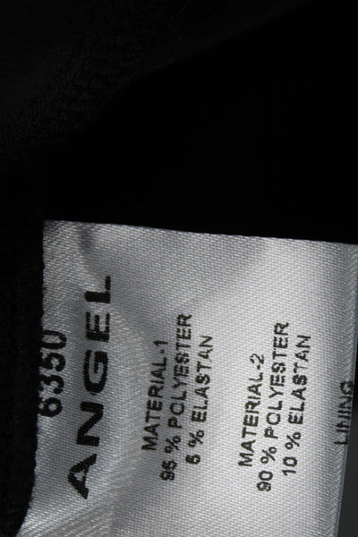 Angel Womens Black Button Front Polyester Jacket Size S