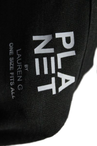 Planet by Lauren G Womens Boatneck Longsleeve Sweater Black Cotton Size OS