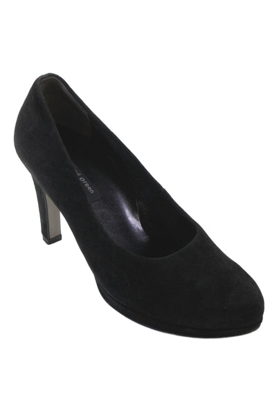 Paul Green Womes Suede Slip On Pumps Heels Black Size 3.5