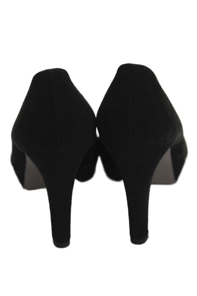 Paul Green Womes Suede Slip On Pumps Heels Black Size 3.5