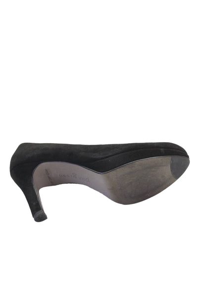 Paul Green Womes Suede Slip On Pumps Heels Black Size 3.5