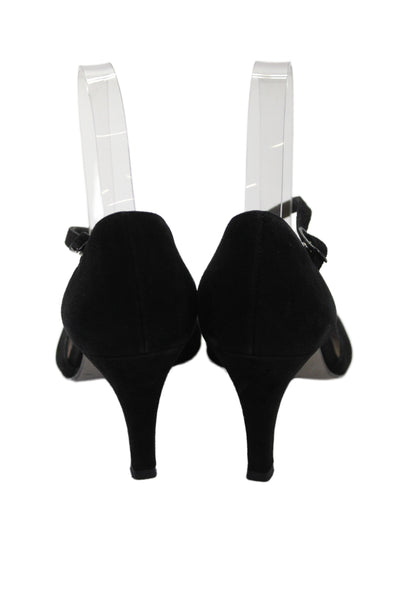 Paul Green Womens Suede Pointed Toe Heels Black Size 4