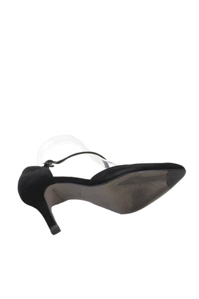 Paul Green Womens Suede Pointed Toe Heels Black Size 4