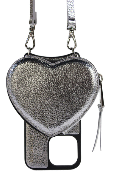 Bandolier Womens Metallic Phone Case Purse Silver