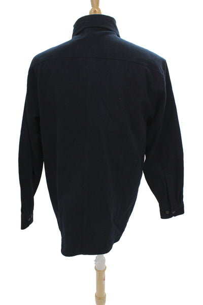 Levi Strauss & Co Mens Jacket Black Cotton Button Collared Solid Classic Size M