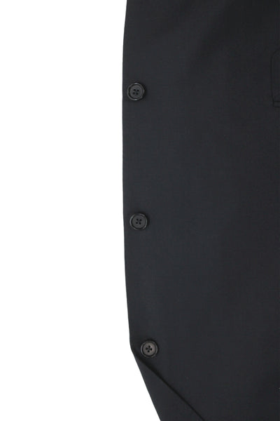 Barcelino Mens Overcoat Black 100% Pure Wool Button Solid Size L