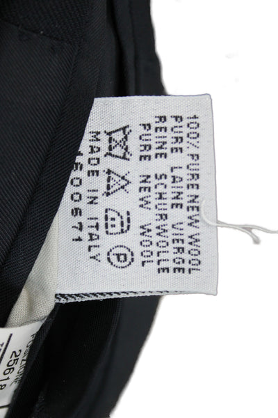 Barcelino Mens Overcoat Black 100% Pure Wool Button Solid Size L