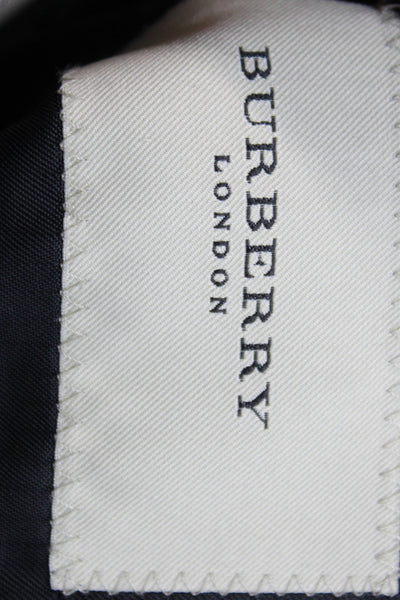 Burberry Mens 2 Piece Gray Virgin Wool Striped Suit Jacket Size L