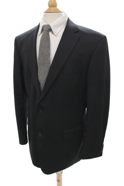 Reda Mens 2 Piece Black 100% Virgin Wool Classic Suit Jacket Size L