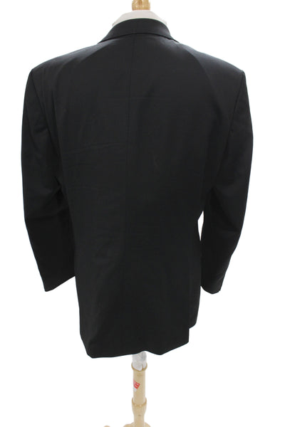 Reda Mens 2 Piece Black 100% Virgin Wool Classic Suit Jacket Size L