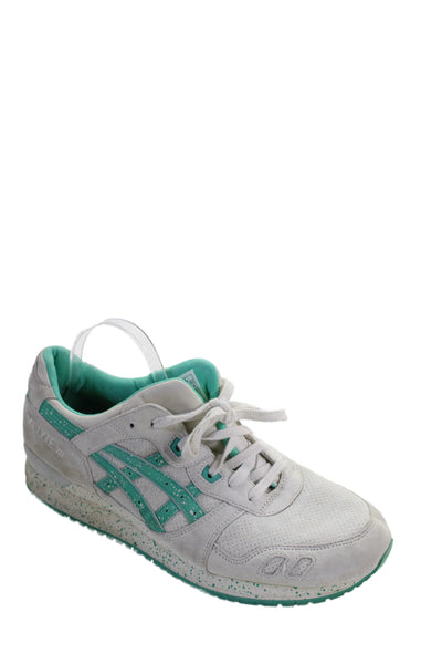 Asics Gel Lyte 3 Leather Colorblock Lace Up Running Sneakers Green White Size 12