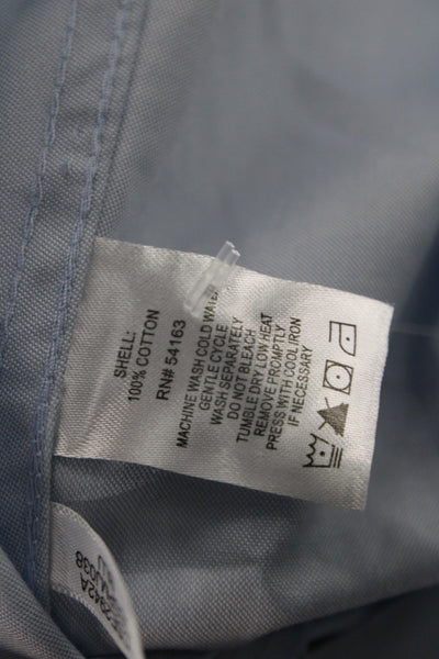 Calvin Klein Womens Shirt Blue Collared Long Sleeve Button 100% Cotton Size 10