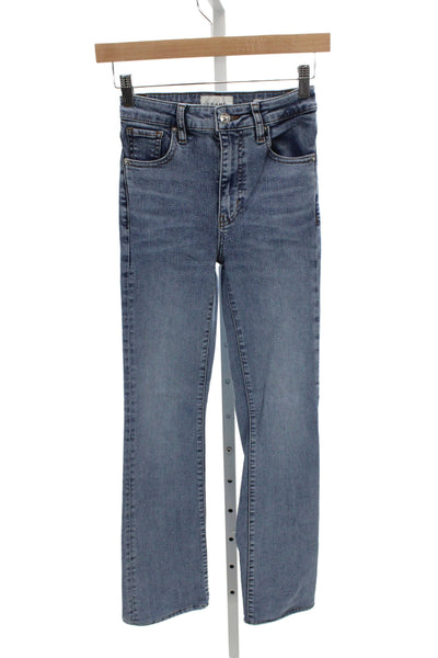 Frame Womens Straight Jeans Blue Cotton Mid Rise Size 23