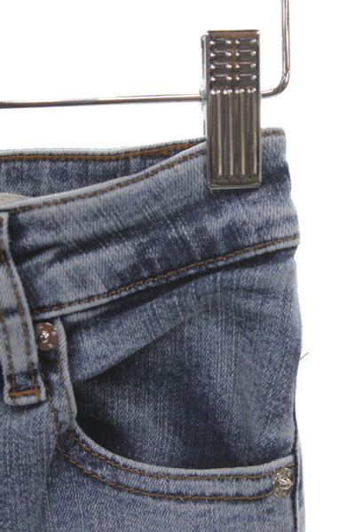 Frame Womens Straight Jeans Blue Cotton Mid Rise Size 23