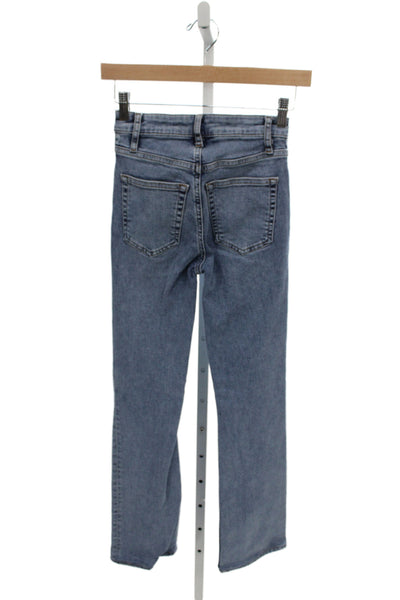 Frame Womens Straight Jeans Blue Cotton Mid Rise Size 23