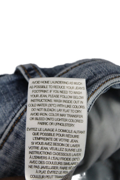 Frame Womens Straight Jeans Blue Cotton Mid Rise Size 23