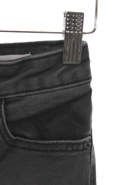 Frame Women Cropped Gray Cotton Jeans Mid Rise Inseam 28 Size 24