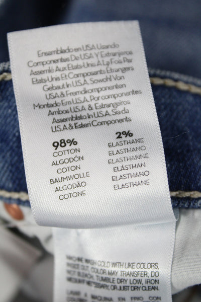 Mother Womens Flared Jeans Blue Mid Rise Button Closure Size 24