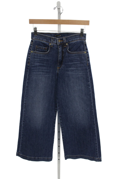 Ramy Brook Womens Cropped Blue Mid Rise Jeans Size 25