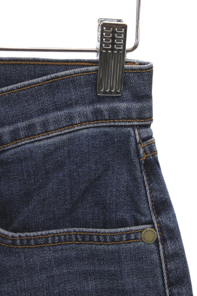 Ramy Brook Womens Cropped Blue Mid Rise Jeans Size 25